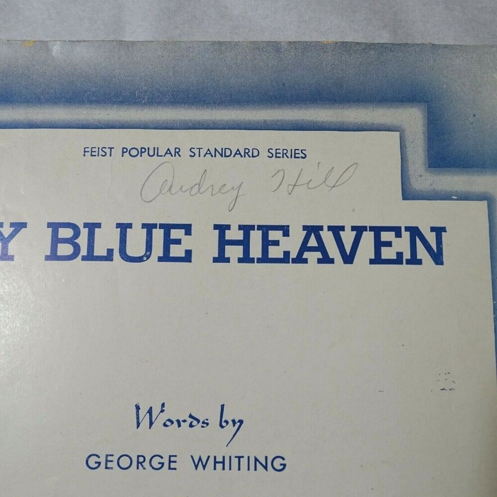 Vintage My Blue Heaven Leo Feist George Whiting Walter Donaldson Sheet Music Art - Picture 3 of 8